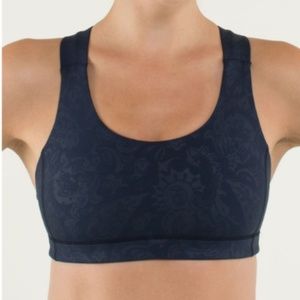 Lululemon All Sport Bra Paisley Emboss Inkwell
